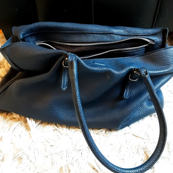Blue leather bag - Picture 3 of 3